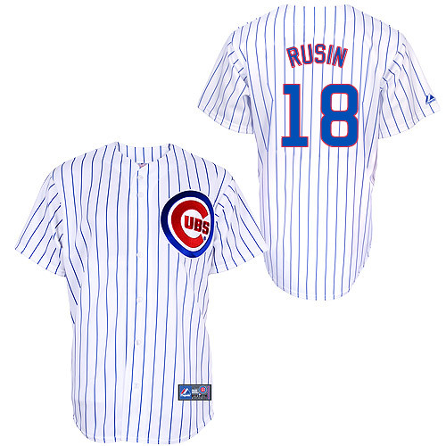 Chris Rusin #18 Youth Baseball Jersey-Chicago Cubs Authentic Home White Cool Base MLB Jersey